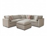 Santorina Fullback Sofa Large Corner With Footstool