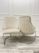 Set of 2 Chelmsford Chrome frame Velvet Dining chairs