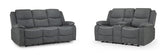 Harald Recliner Grey Fabric 3+2