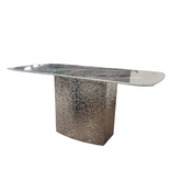 Roma Crystal Grey Marble Dining Table