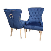 Set of 2 Blue Velvet Megan Promo Chairs