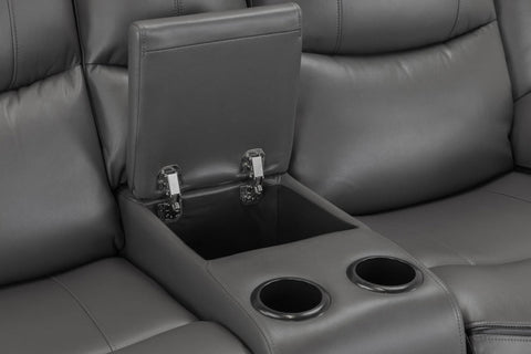 Harald Recliner Grey Leather 3+2