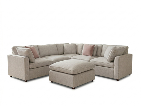 Santorina Fullback Sofa Large Corner With Footstool