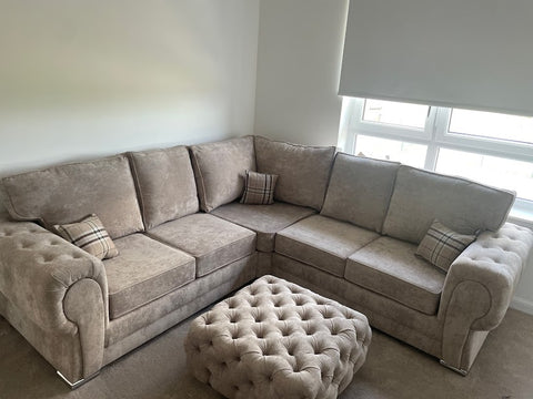 Vinion Fullback 2C2 Mink + Chester Footstool