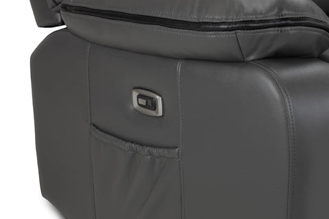 Harald Recliner Grey Leather 3+2