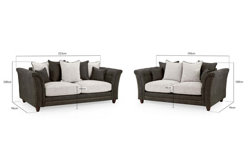 Bella Sofa Grey 3+2 Set