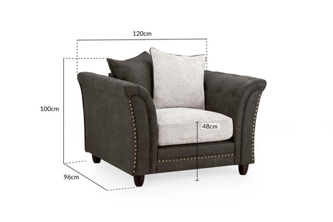 Bella Sofa Grey Armchair