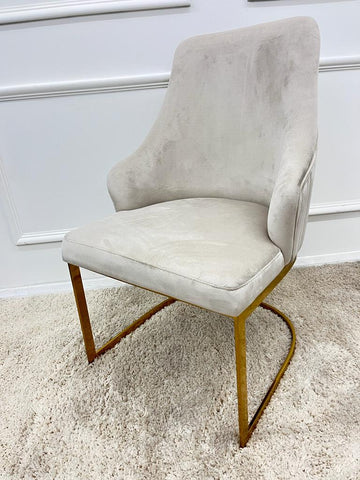 Set of 2 Chelmsford Velvet Chrome Frame Dining Chair