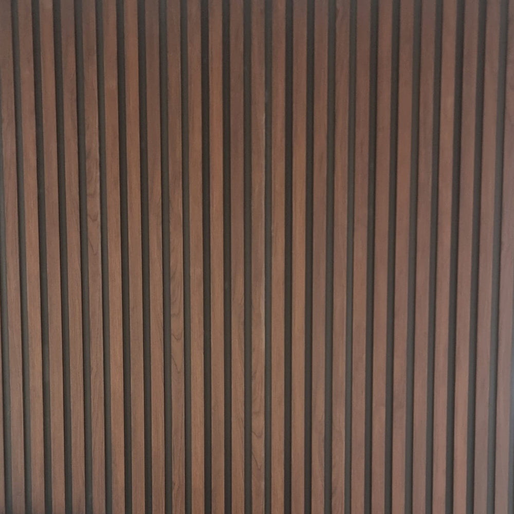 Wood Effect Dark Oak Slatted Wall Panels