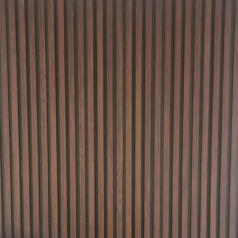 Wood Effect Dark Oak Slatted Wall Panels