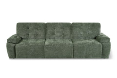 Dallas Electric 3-seater sofa bed viewed from the front, with three seats and tufted back cushions.