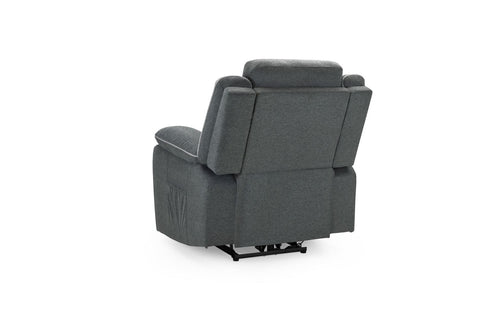 Harald Electric Recliner Sofa Fabric Grey Armchair