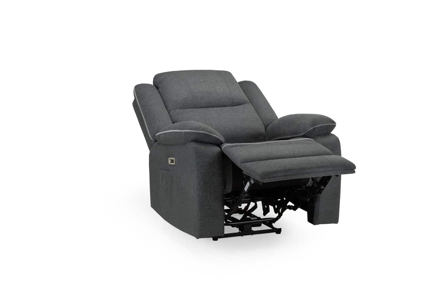 Harald Electric Recliner Sofa Fabric Grey Armchair