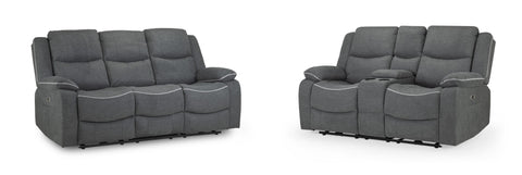 Harald Recliner Grey Fabric 3+2