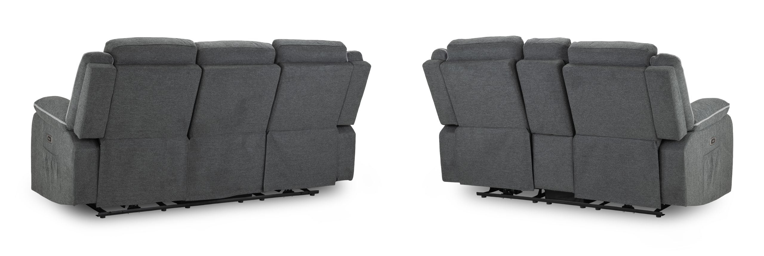 Harald Recliner Grey Fabric 3+2
