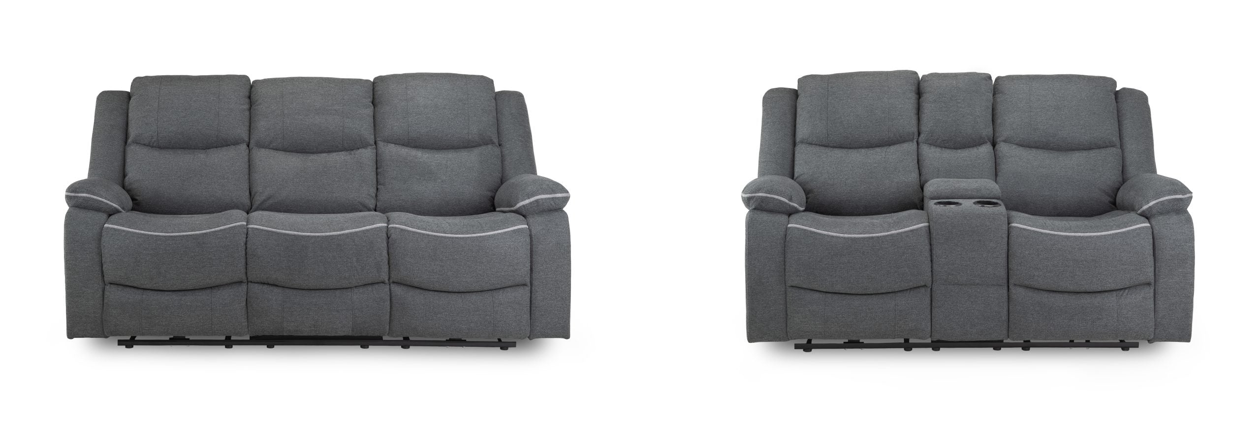 Harald Recliner Grey Fabric 3+2