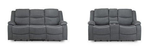 Harald Recliner Grey Fabric 3+2