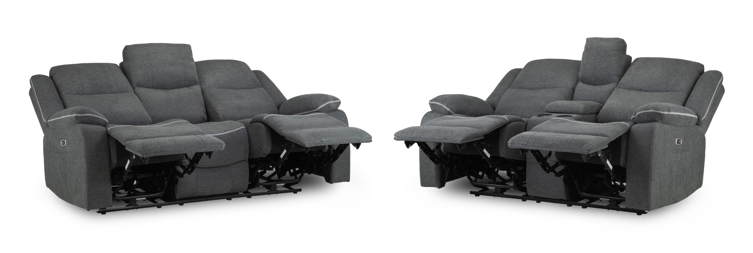 Harald Recliner Grey Fabric 3+2