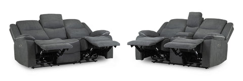 Harald Recliner Grey Fabric 3+2