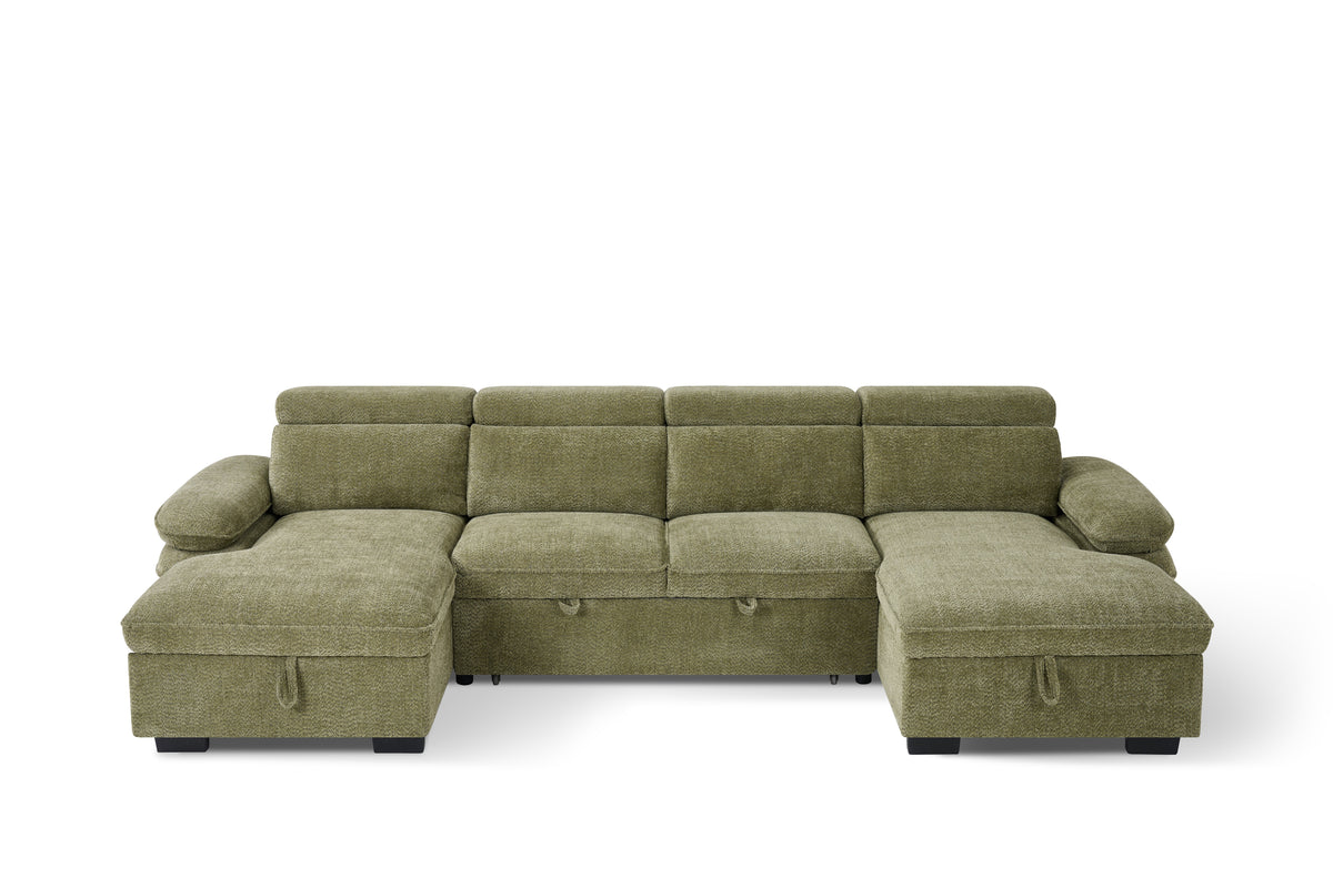 Hudson Fullback U Shape Sofa Bed