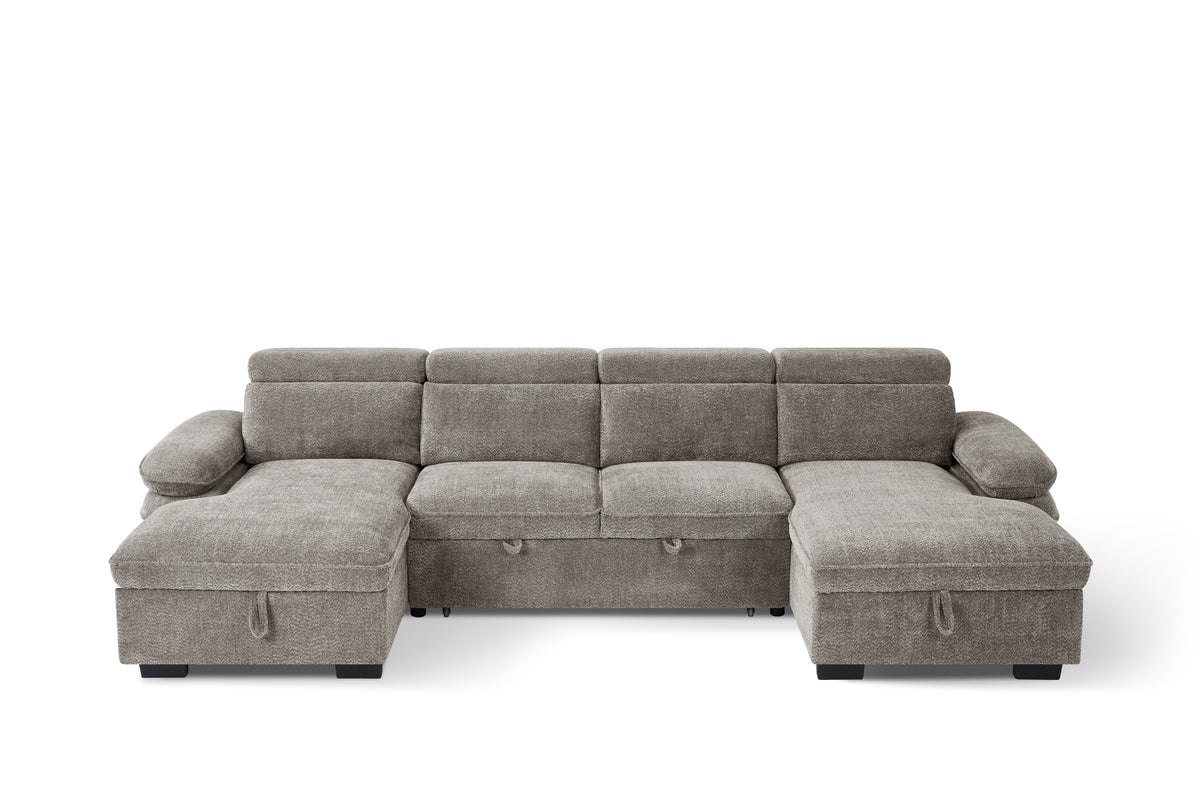 Hudson Fullback U Shape Sofa Bed
