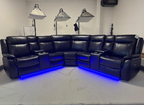 Lilly Power Recliner LED Sofa Large Corner