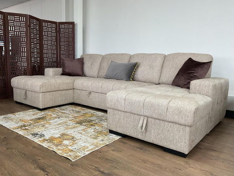 Palmero Fullback U Shape Sofa Bed