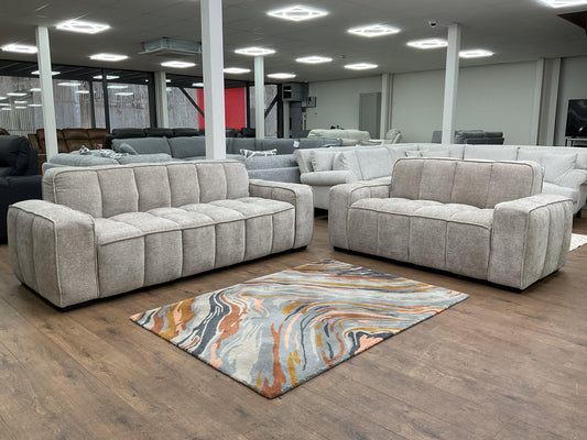 Paris Fullback 3+2 seater sofa set with tufted seats and broad arms