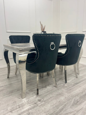 Set of 2 Black Velvet Megan Promo Chairs