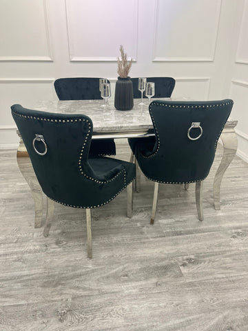 Set of 2 Black Velvet Megan Promo Chairs