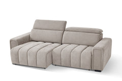 Molly electric sofa bed with extended seat and raised adjustable backrest