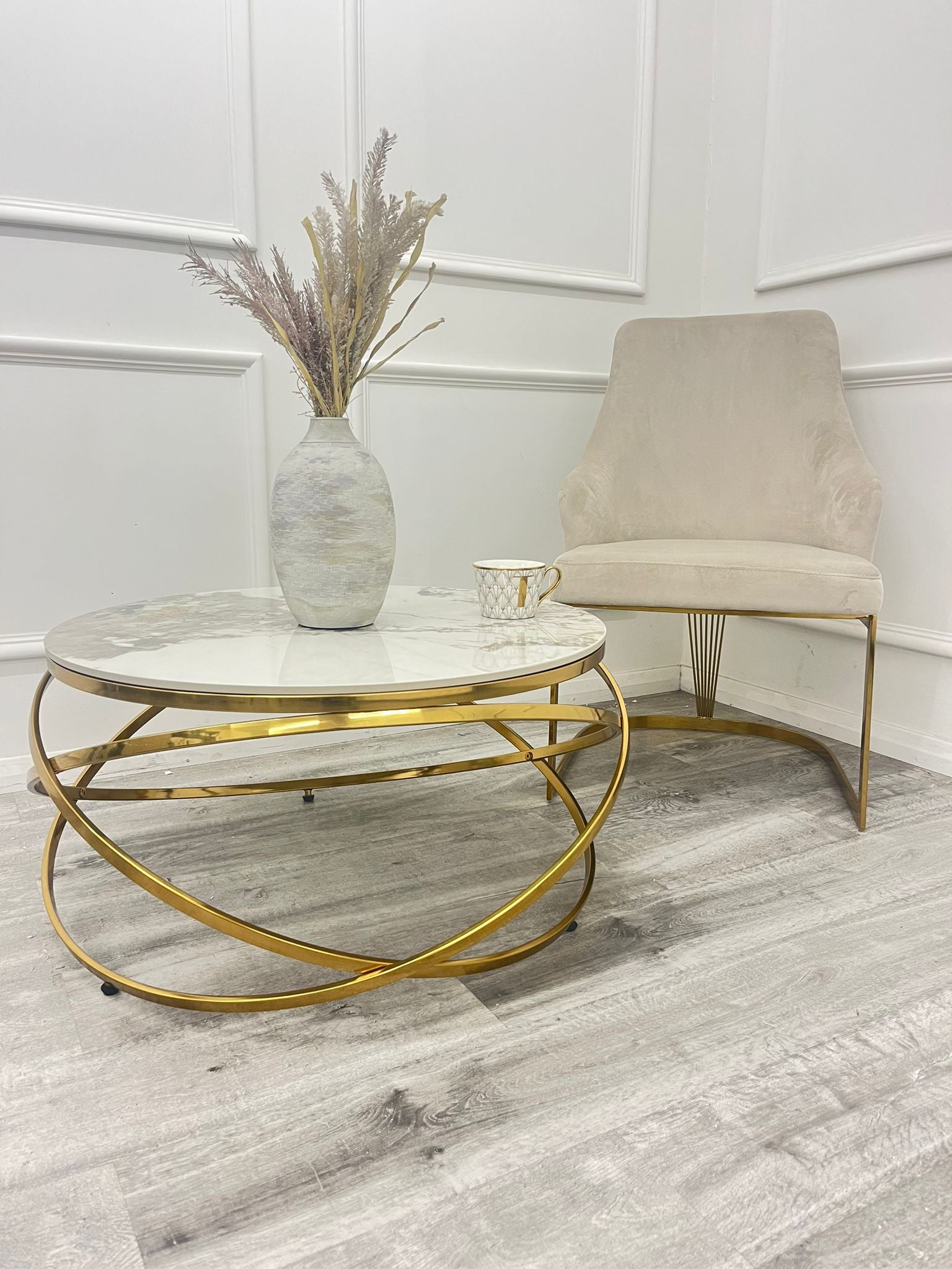 Set of 2 Chelmsford Velvet Chrome Frame Dining Chair