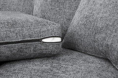 Nebraska sofa cushion with zip fastening and removable cover