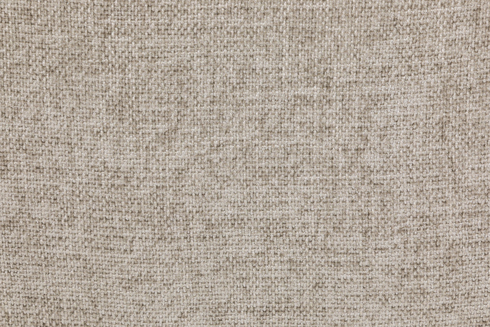 Nebraska sofa's beige woven upholstery, shown in close-up