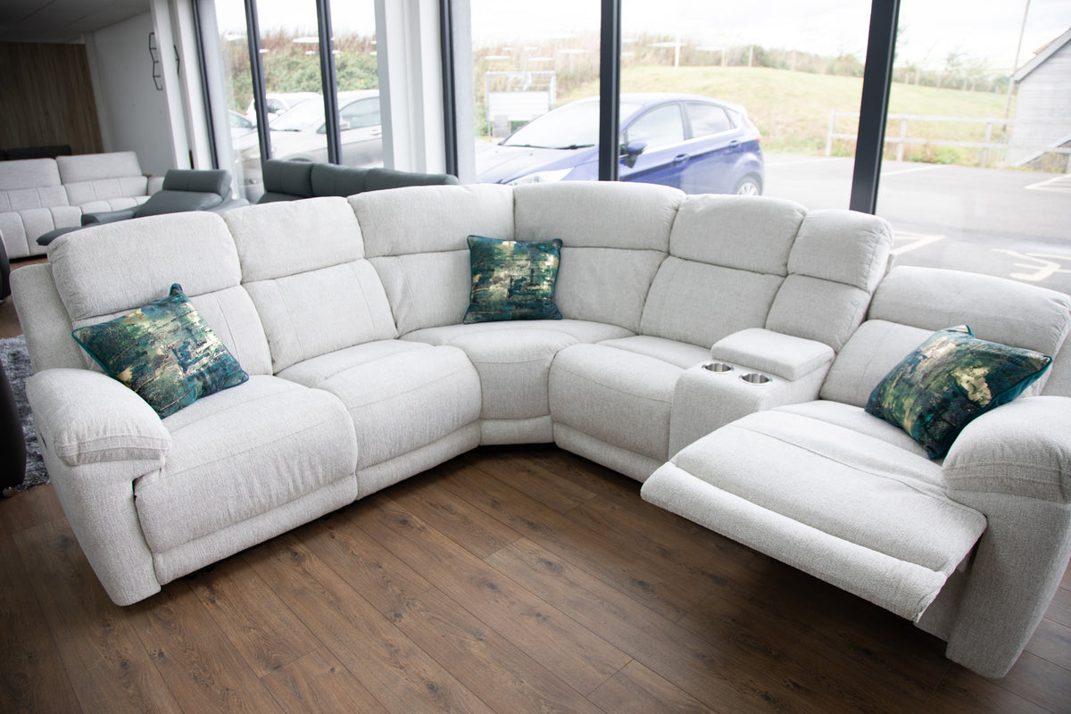 Owen Electric Recliner Cream Fabric