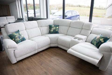 Owen Electric Recliner Cream Fabric