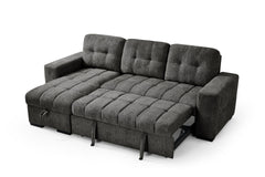 Palermo sofa bed extended into a flat sleeping surface