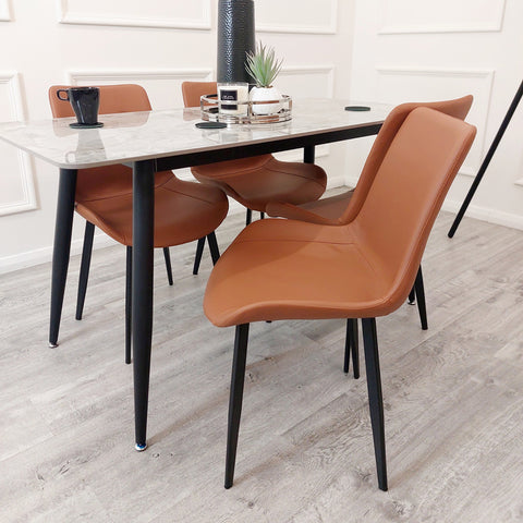 Set of 2 Remus Leather Dining Chairs