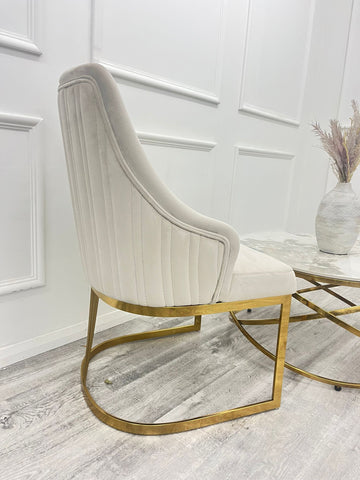 Set of 2 Chelmsford Velvet Chrome Frame Dining Chair