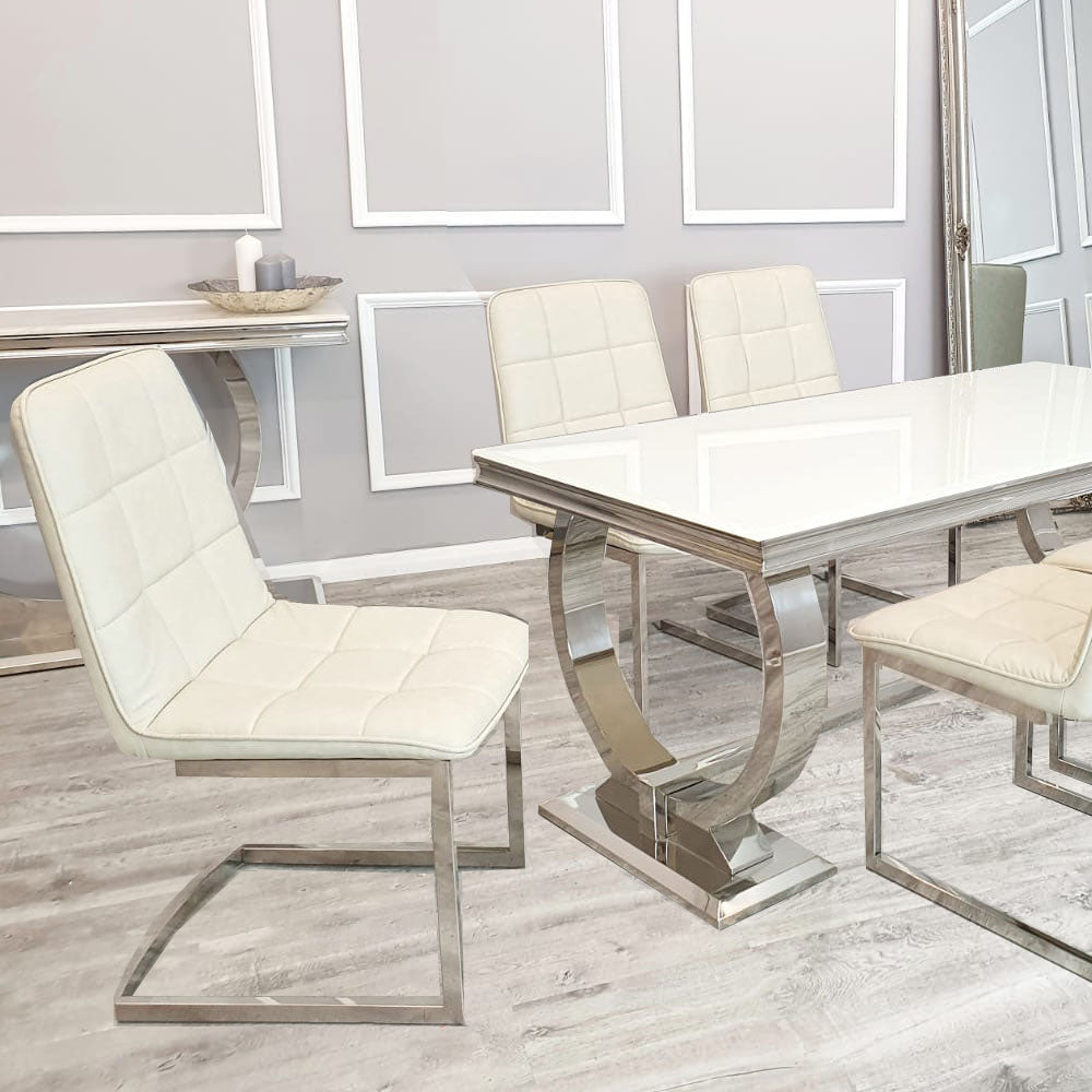 Set of 2 Tara Faux Leather Dining Chair