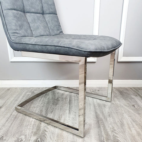 Set of 2 Tara Faux Leather Dining Chair