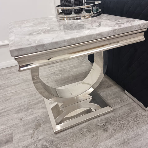 Arriana Light Grey Lamp Table