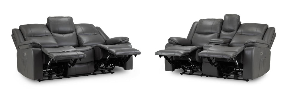Harald Recliner Grey Leather 3+2