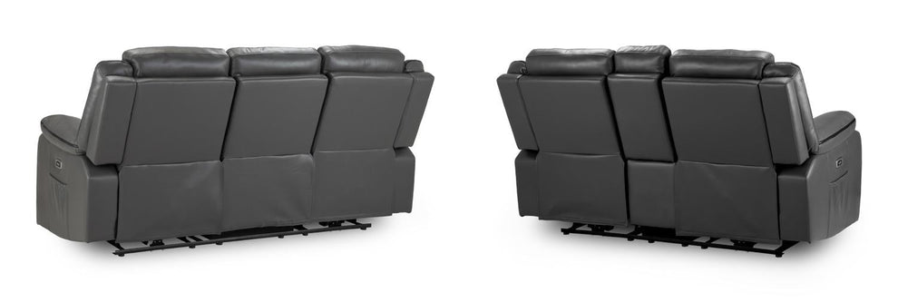 Harald Recliner Grey Leather 3+2