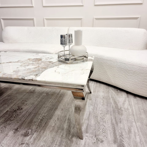Louis Chrome Dining Table Regular