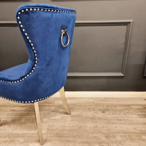 Set of 2 Blue Velvet Megan Promo Chairs