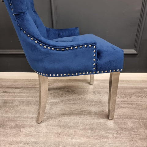 Set of 2 Blue Velvet Megan Promo Chairs