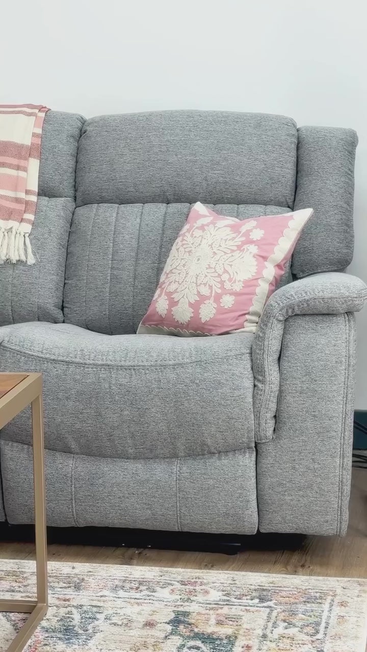 Linden Electric Recliner Sofa Large Corner - Grey