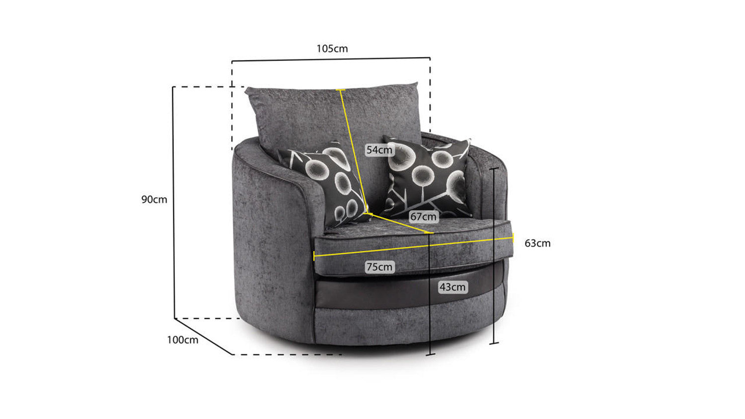 Shannon Fullback Swivel Chair