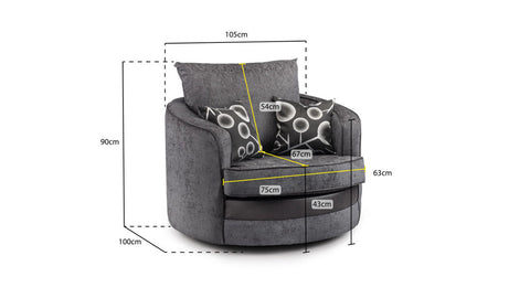 Shannon Fullback Swivel Chair